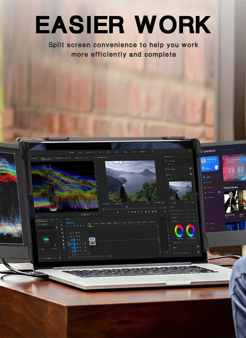 GTMEDIA Mate X 11.6 inch Portable Dual-screen Monitor 1920*1080 IPS FHD Screen Multi-system Compatible for 13.0-17.3in Laptop