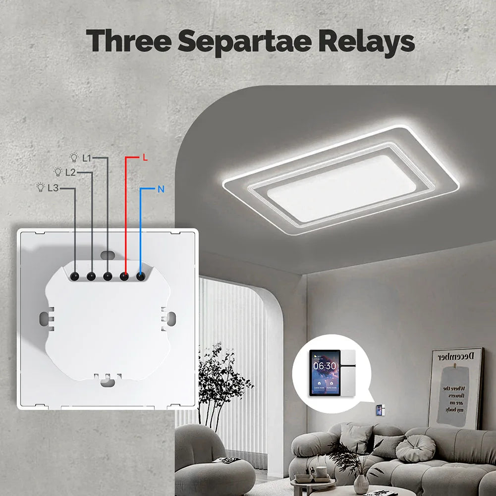 TPP06 WiFi for Tuya Center Control Panel 3.5 Inch Multi-functional Touch Screen Control Panel IR Remote Control for Intelligent