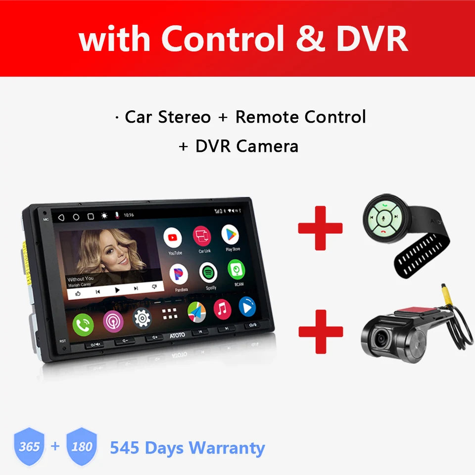 ATOTO Universal 7 inch Android Car Stereo Double 2 Din Multimedia Player Carplay Screen Android Auto 2Din Bluetooth Radio A6