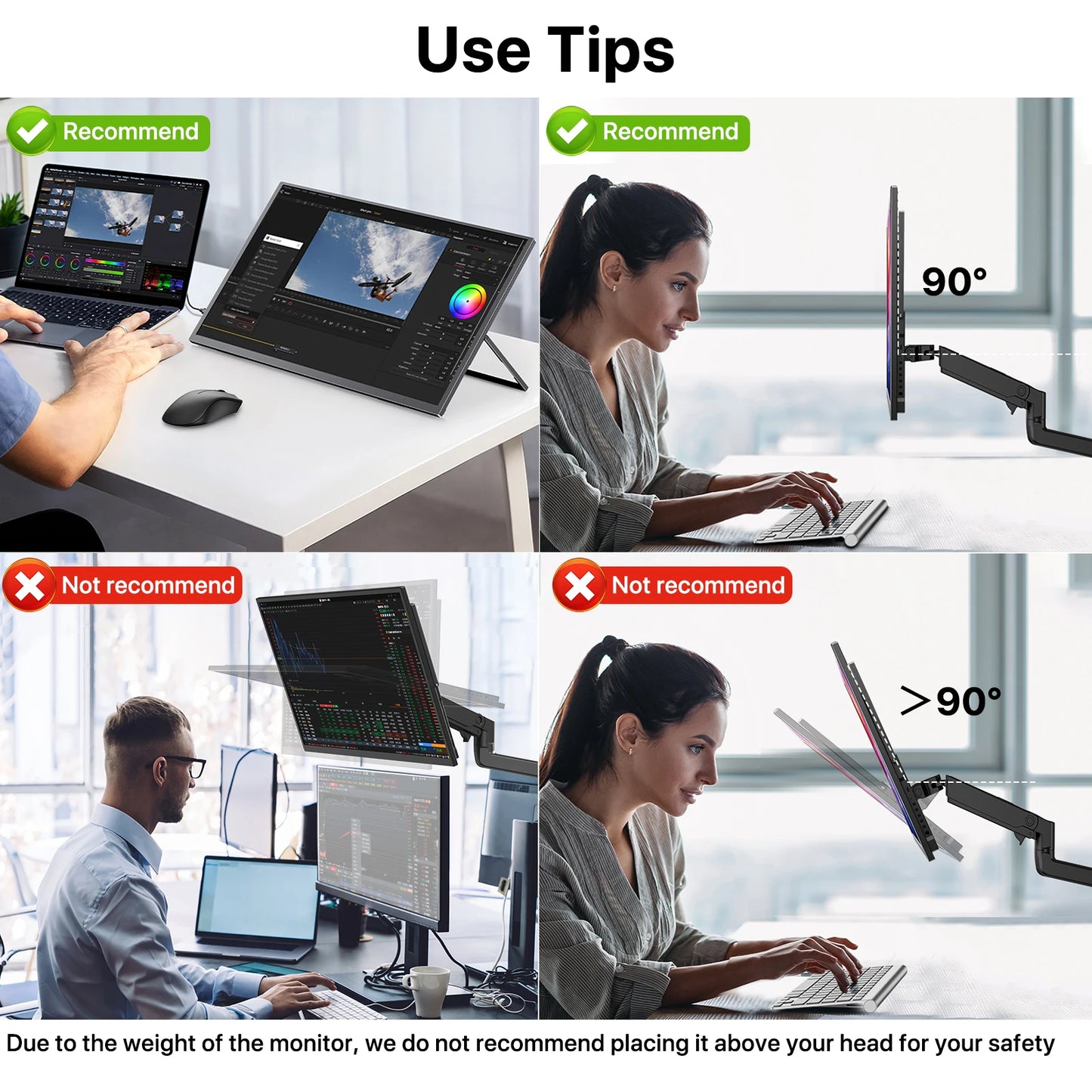 UPERFECT UMax 21 Touchscreen 21.5" 120Hz Computer Display 1080P 100% sRGB USB-C HDMI HDR Gaming Portable Monitor for Laptop Mac
