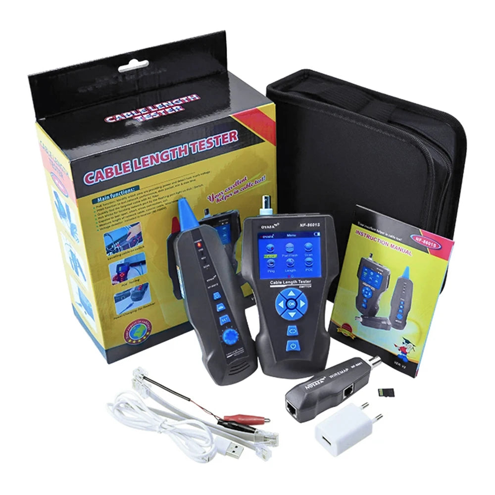 NOYAFA NF-8601S Multifunction TDR Enthernet Cable Tester Rj45 Rj11 BNC Cat5 Cat6 6E Cat7 POE Lan Test Ping Network Cable Tracker