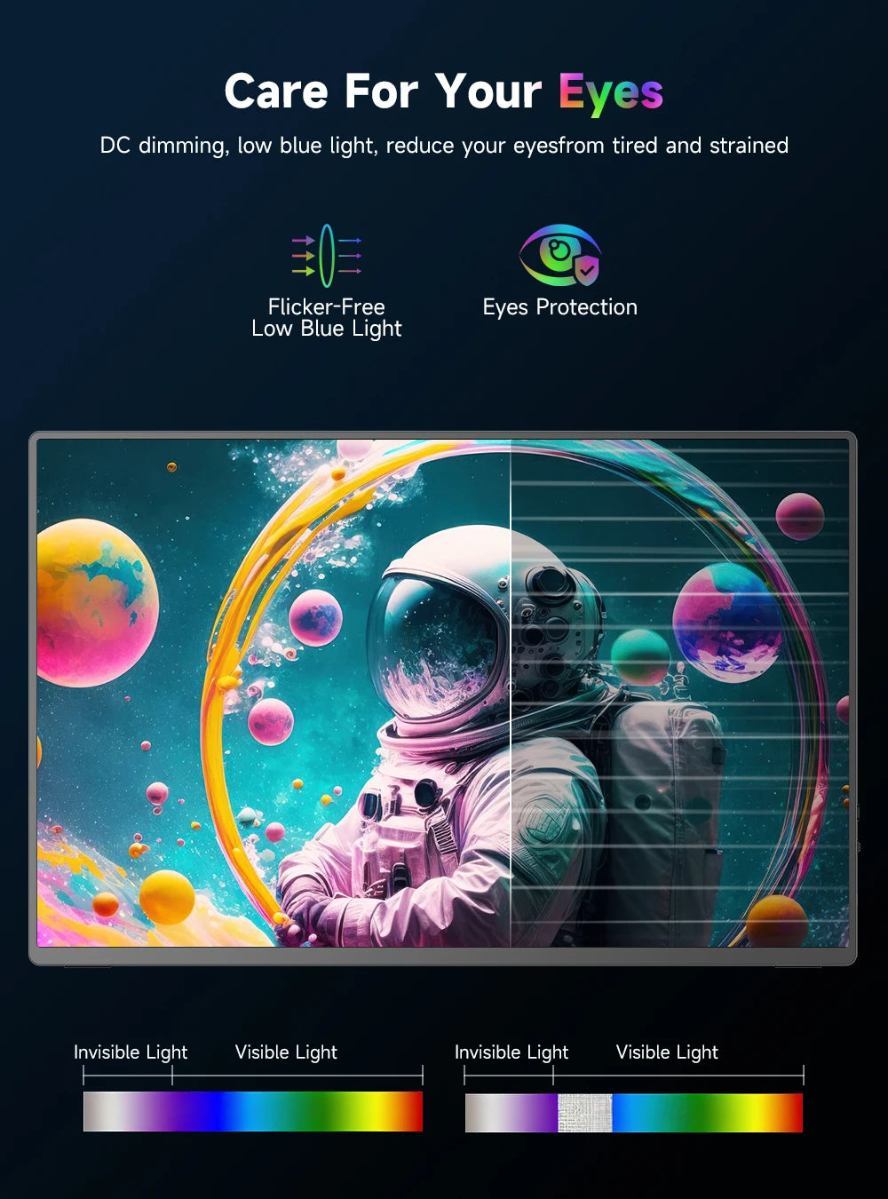 UPERFECT 16" 4K Portable Monitor 100%sRGB 1200Nits HDR FreeSync Travel Gaming Computer Display for Steam Deck Laptop Switch PS4