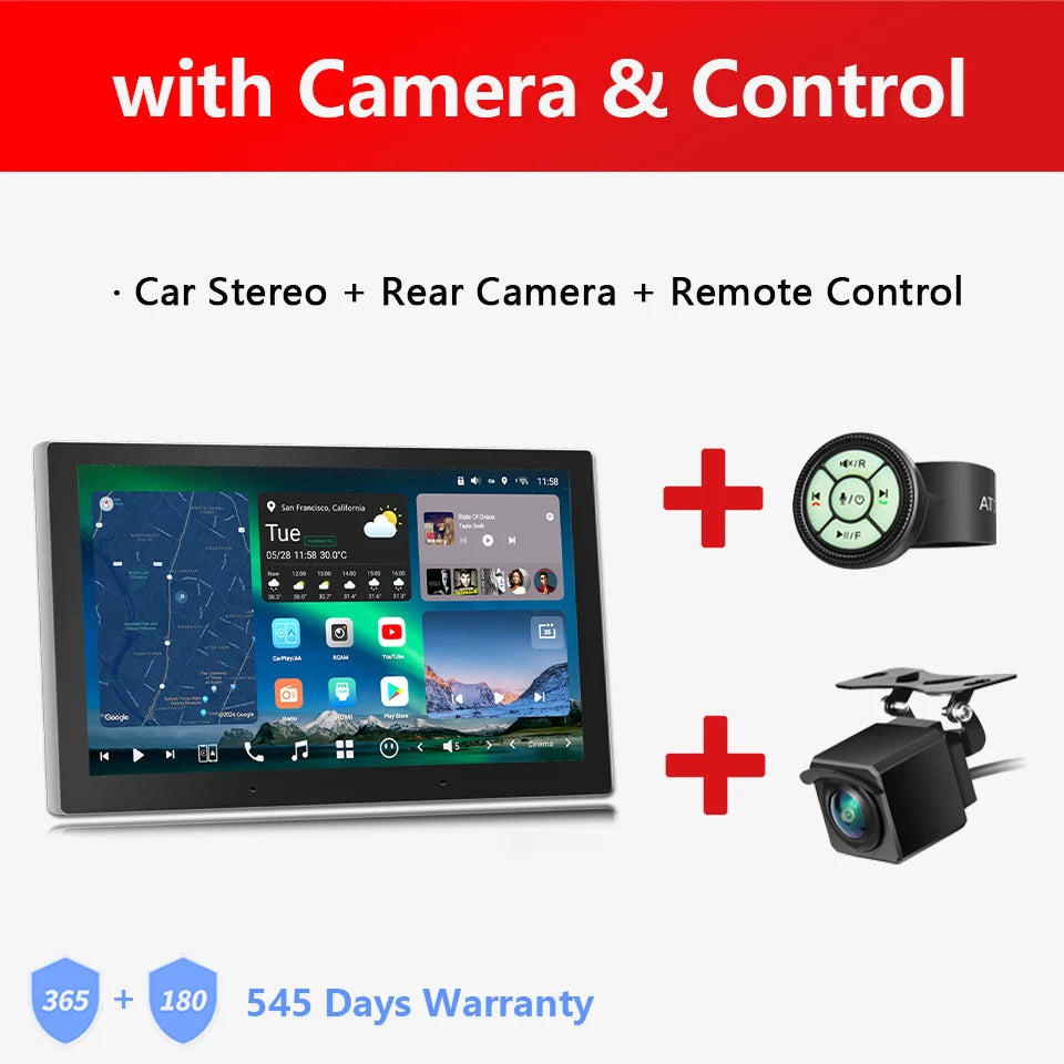 ATOTO 10 inch QLED Android Car Stereo 8G+128G Bluetooth Apple Carplay Screen Android Auto Navigation Radio Multimedia Player X10