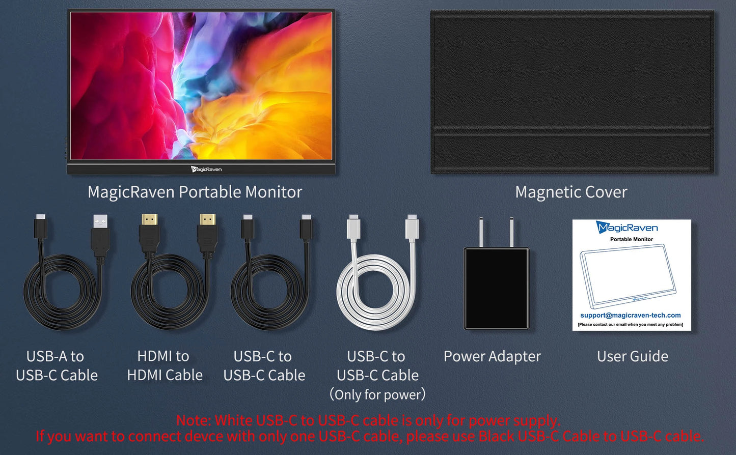 Amoudo 16 Inch 3840*2400P 60Hz Portable Monitor Dual USB C HDMI Second Computer Screen for PS4/5 Xbox Switch MAC PC Phone