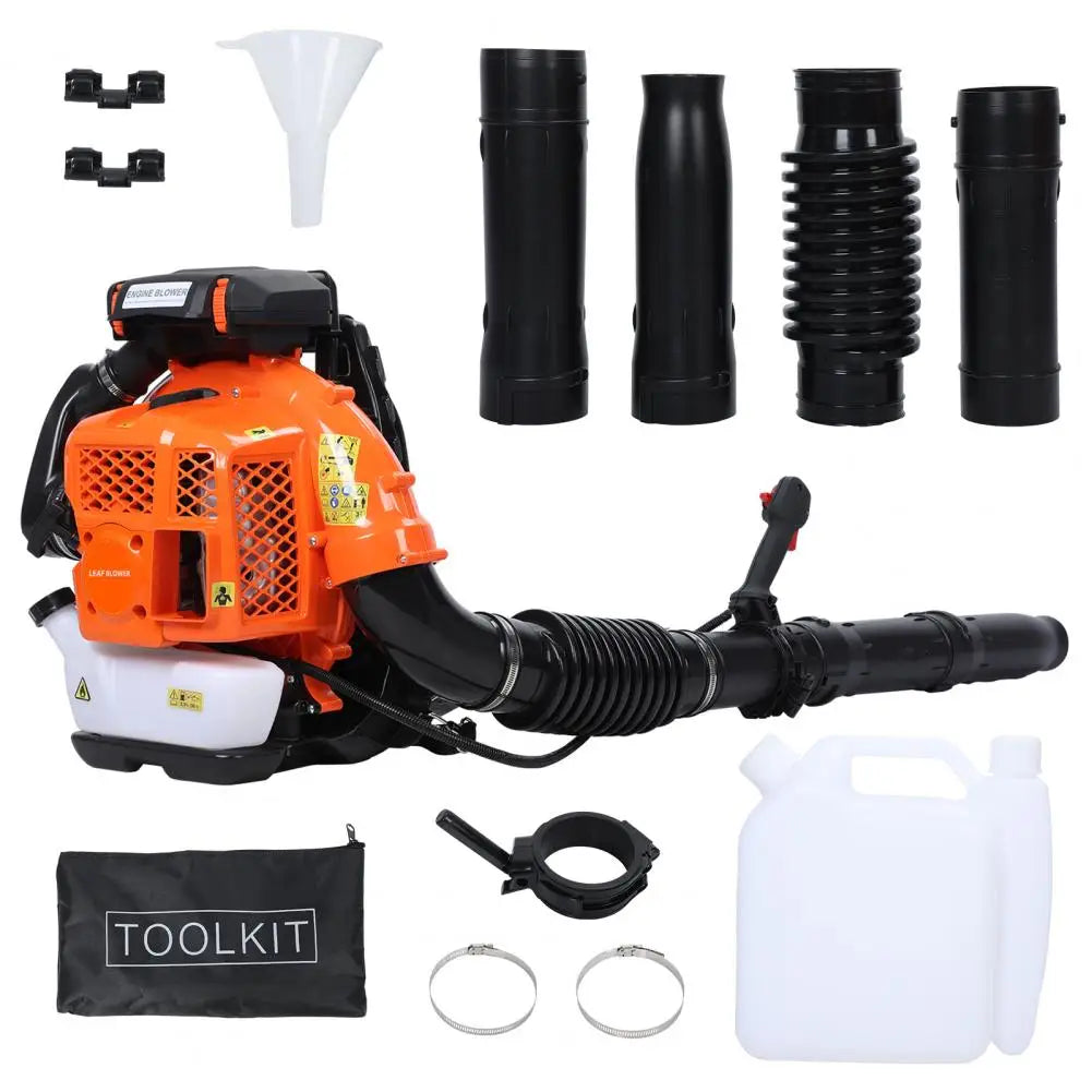 80CC Backpack Gas Leaf Blower, 900 CFM Gas Powered Snow Blowers Powerful Clearing Tools for Lawn Care Yard Dust Debris