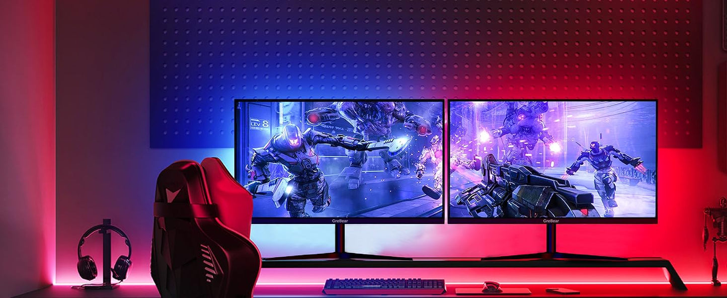 GreBear 165/144Hz Gaming Monitor 24 Inch - FHD 1080P IPS Screen 1ms (GTG) Home Office Computer Display, FreeSync Technology, 100