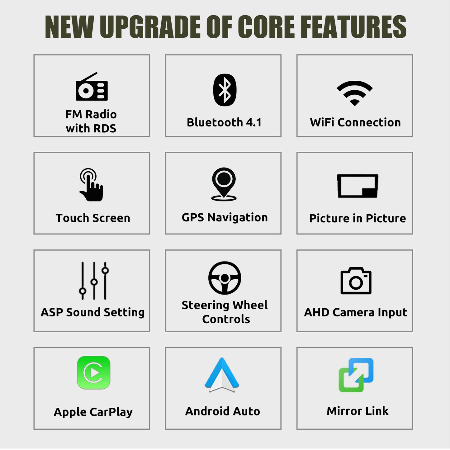 ESSGOO 9" Carplay AndroidAuto Car Stereo Multimedia Player Radio Android 13 GPS SAT Navi Wifi BT FM RDS For Audi A3 8P 2003-2013