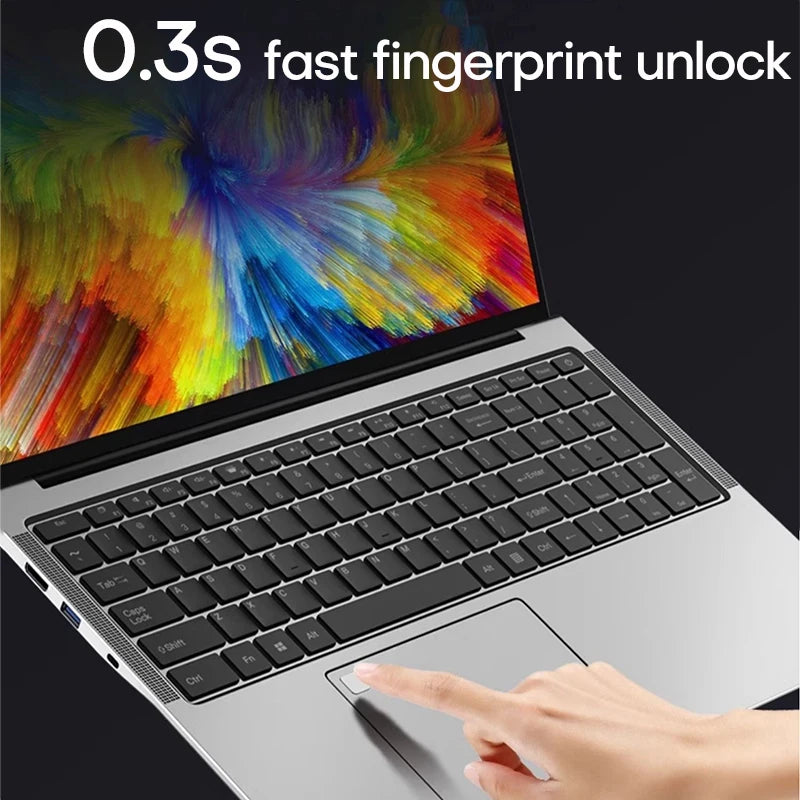 17.3 inch Laptop Computer Intel N5095 Windows 11 16GB DDR4 1TB SSD Fingerprint Unlock Gaming Laptop Backlit Computer Notebook PC