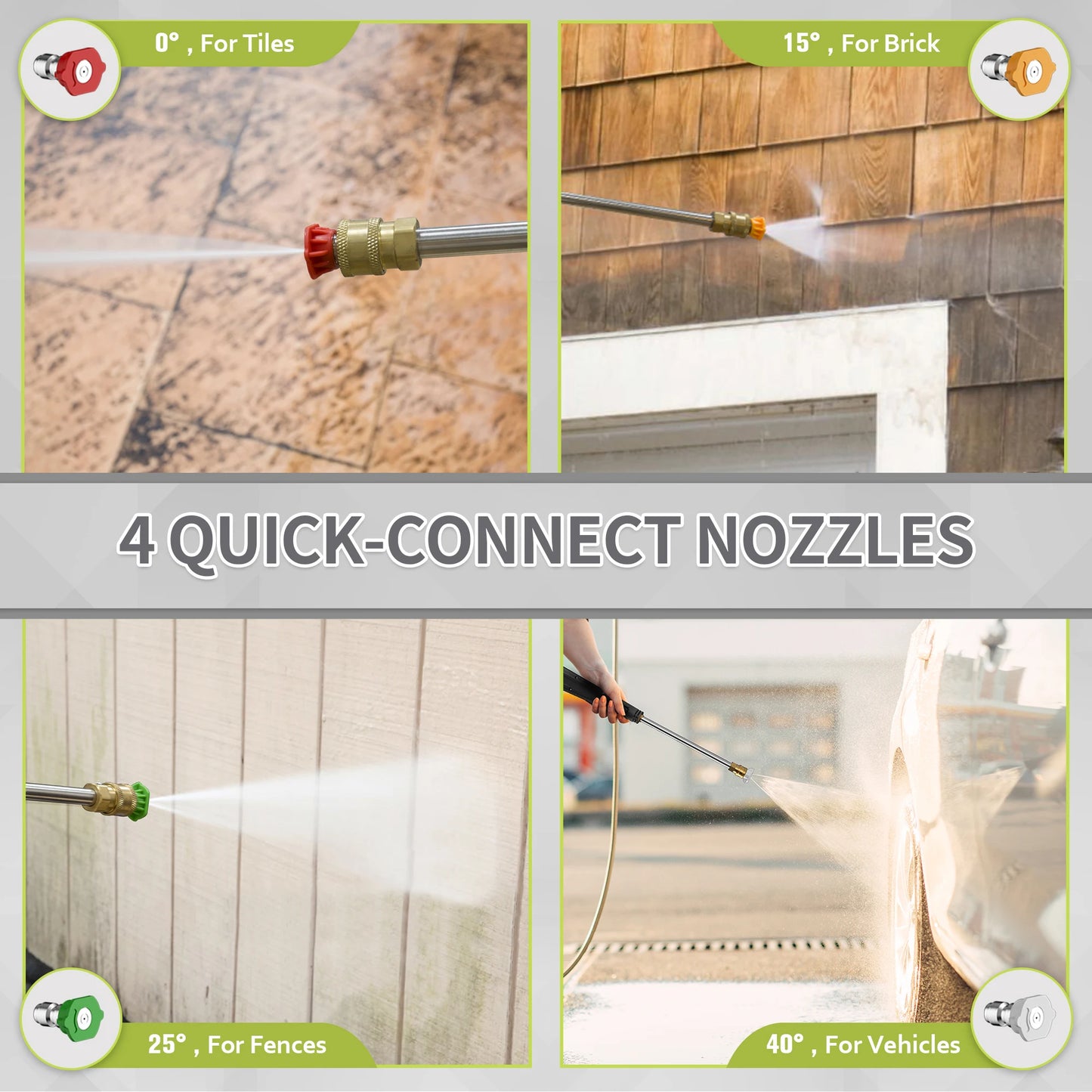 Electric Pressure Washer 4800PSI-Max 3.2GPM Power Washer Wash Machine Electric Powered with Foam Cannon for Car, Floor, Garage