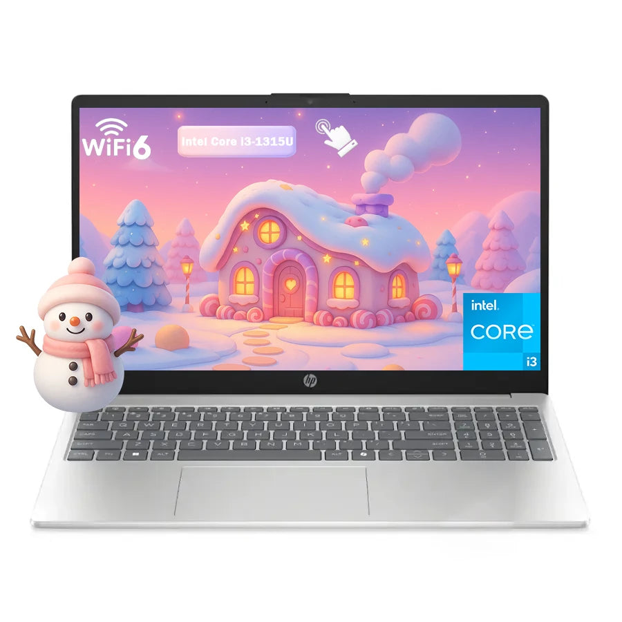 HP 15.6" HD TouchScreen Business Laptop, Intel Core i3-1315U, 32GB DDR4 RAM, 2TB SSD, Wi-Fi 6, Windows 11 Home, Natural Silver