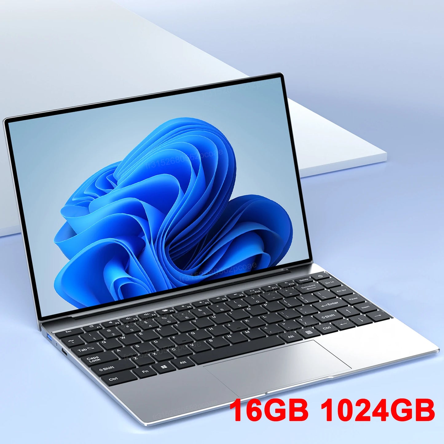 14.1" Ultra Slim Laptop 16GB RAM 2TB SSD Intel N3700 Notebook Gamer Windows 11 Pro 1920*1080  Display Office Study Computer PC