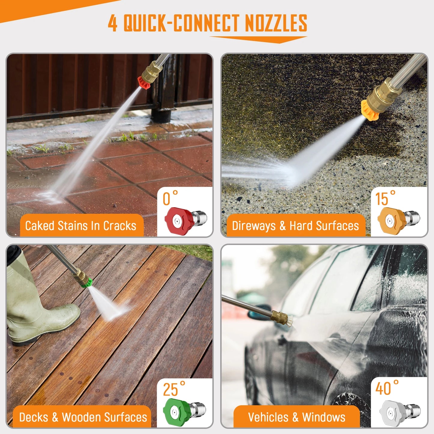 Electric Pressure Washer 5000PSIMax 3.5GPM Pressure Washer with 20 Ft Hose 16.3 Ft Power Cord, Making It Perfect for Cleaning Ca