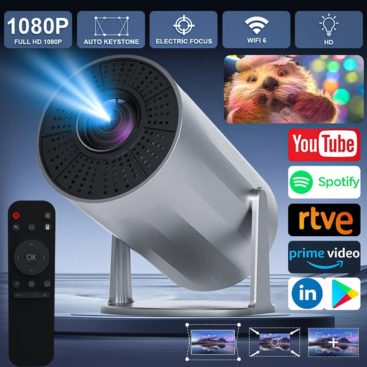 XBJ Portable Home Theater Projector – Bluetooth, Built-in Speaker, Auto Keystone, AC Powered, T4 Projection Mode
