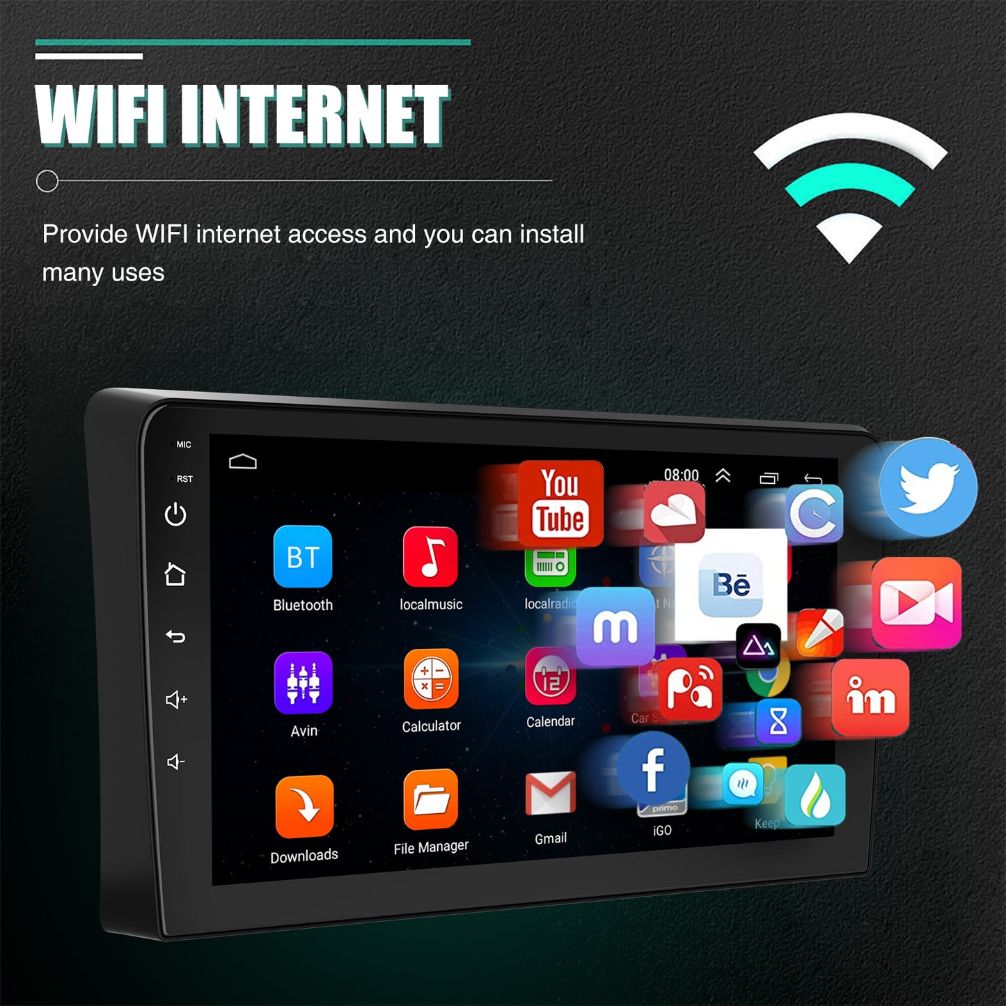 ESSGOO 9" Carplay AndroidAuto Car Stereo Multimedia Player Radio Android 13 GPS SAT Navi Wifi BT FM RDS For Audi A3 8P 2003-2013