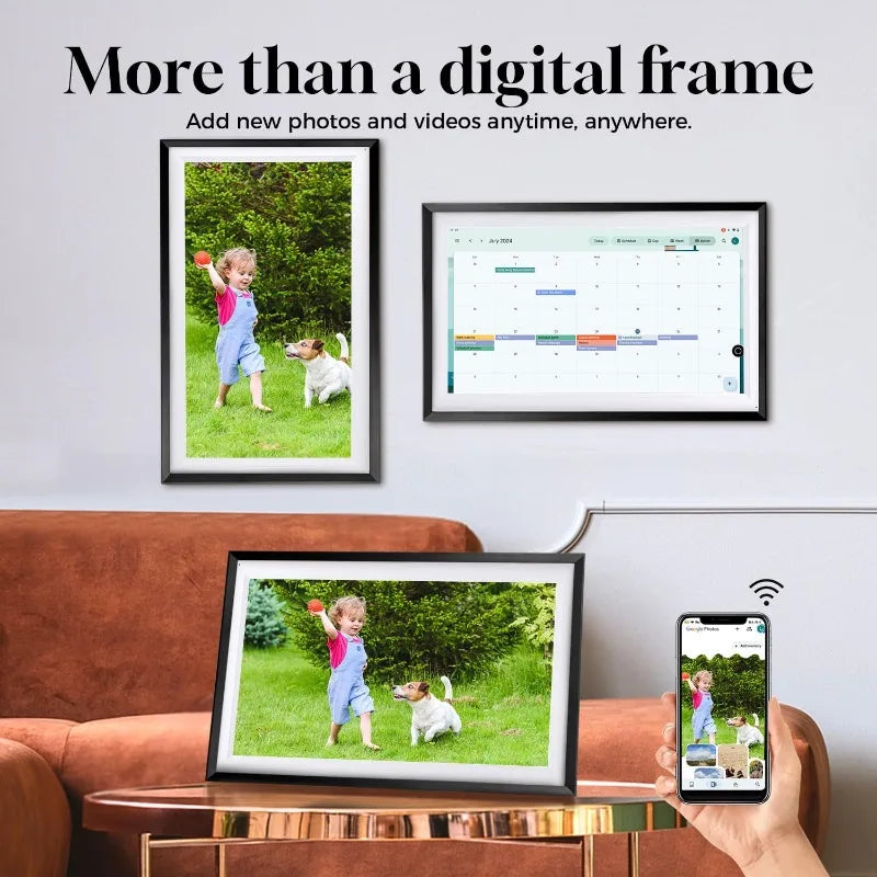 15.6" Digital Wall Calendar|Picture Frame with Anti-Glare Paper Touchscreen|Photos&Voice Assistant&Home Hub