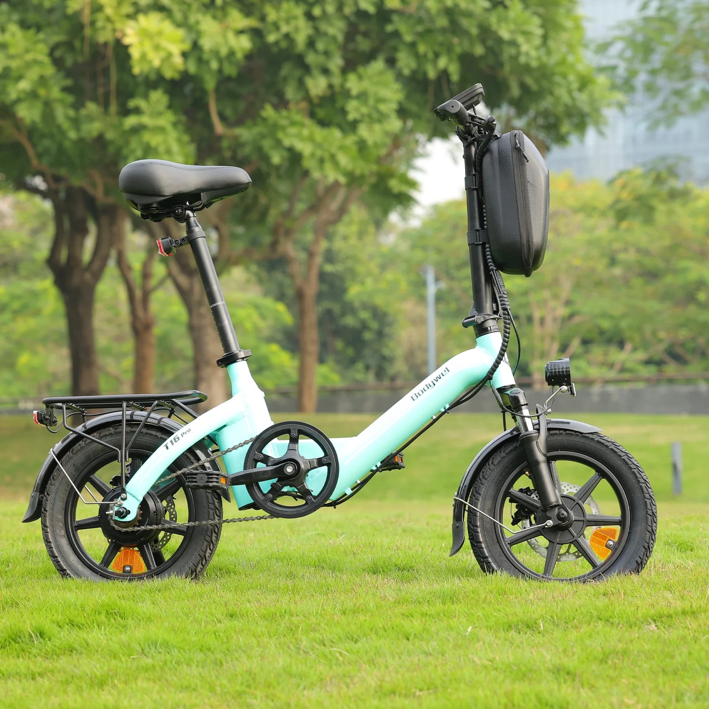 Bodywel T16PRO 14" Foldable Electric Bike 250W 36V 7.8Ah Lithium Battery Adults City E-Bike with LCD Display, Dual Disc Brakes