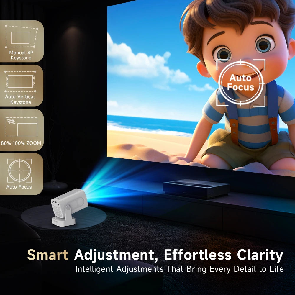 Magcubic Portable Full HD Projector – 1080p, Bluetooth, Built-In Speaker, Auto Keystone, LED, HDMI/USB, Home Theater