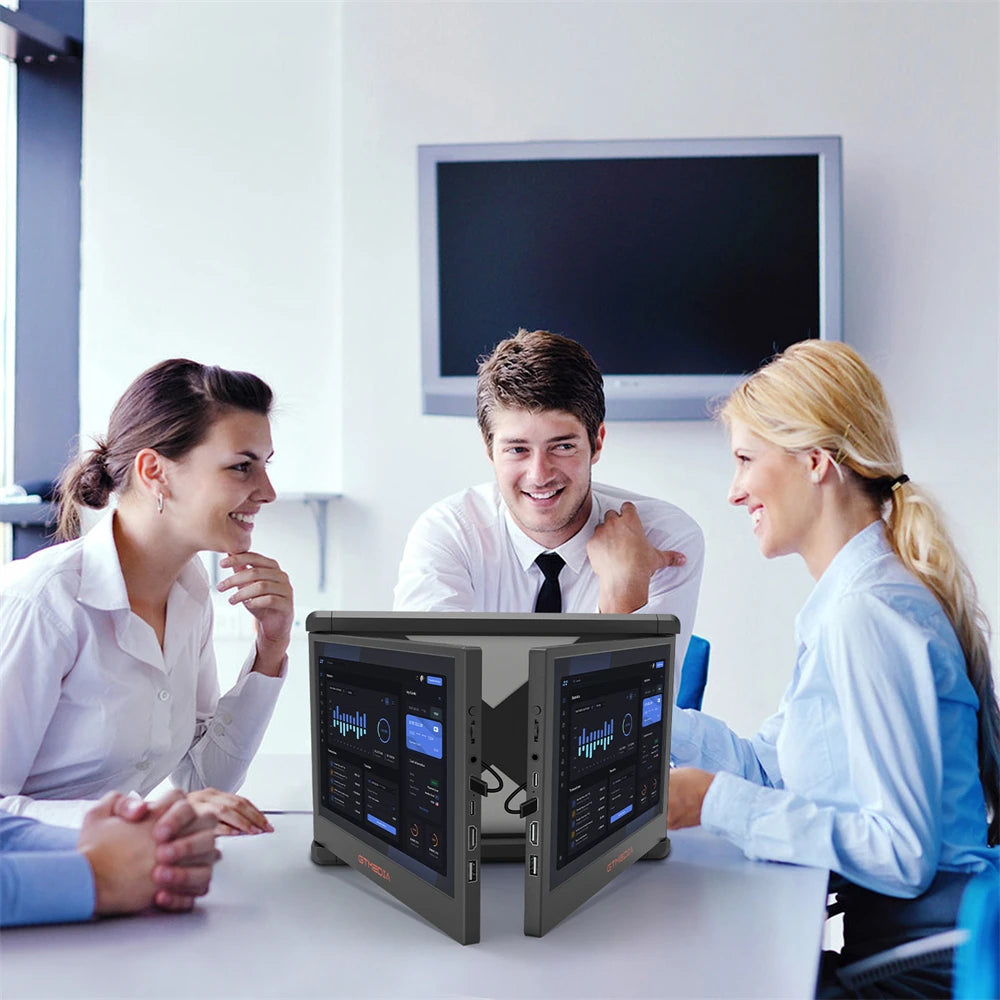 GTMEDIA 11.6Inch Portable Monitor 1920*1080 IPS FHD Triple Dual Extender Screen Full View Fold Display For 13.0-17.3Inch Laptops