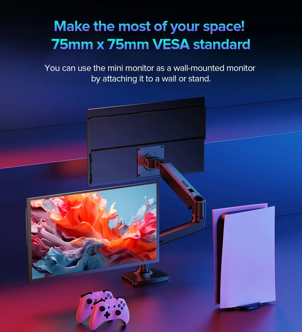 UPERFECT UXbox T118 4K 18 Inch Large Portable Gaming Monitor 3840*2160 100% sRGB  IPS HDR HDMI Display for Laptop Computer Phone