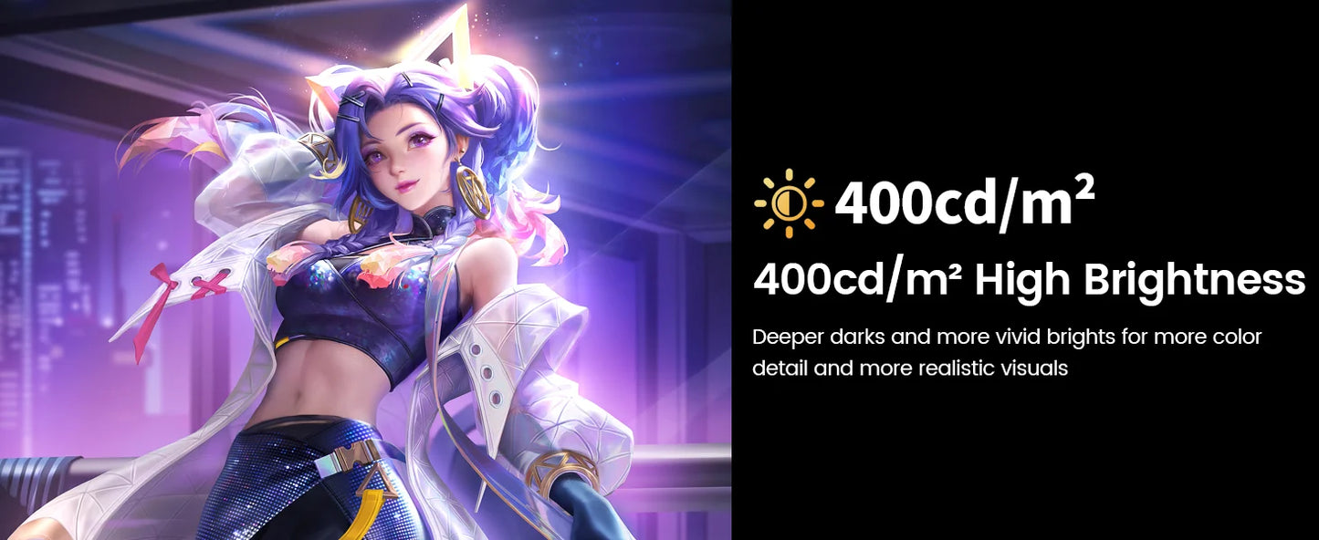 Amoudo 14.5 Inch 3840*2400P 60Hz Portable Monitor Laptop Computer Screen Dual USB C HDMI Second Screen for PS4/5 Xbox Switch PC