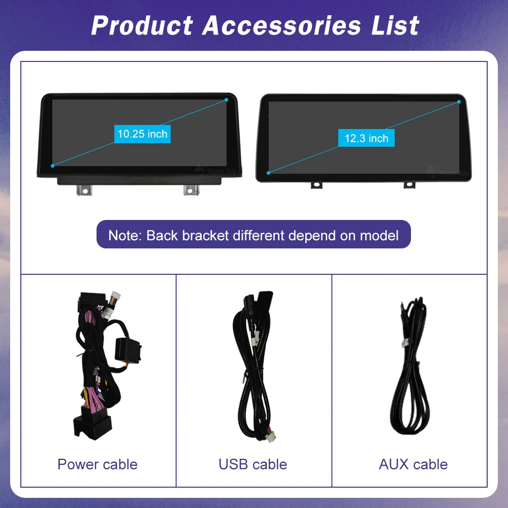 1920*720 Multimedia Touch Screen For BMW 1/2/3/4 Series F20/F21/F22/F30/F31 F33 F34 F36 Android Auto NBT System Wireless Carplay