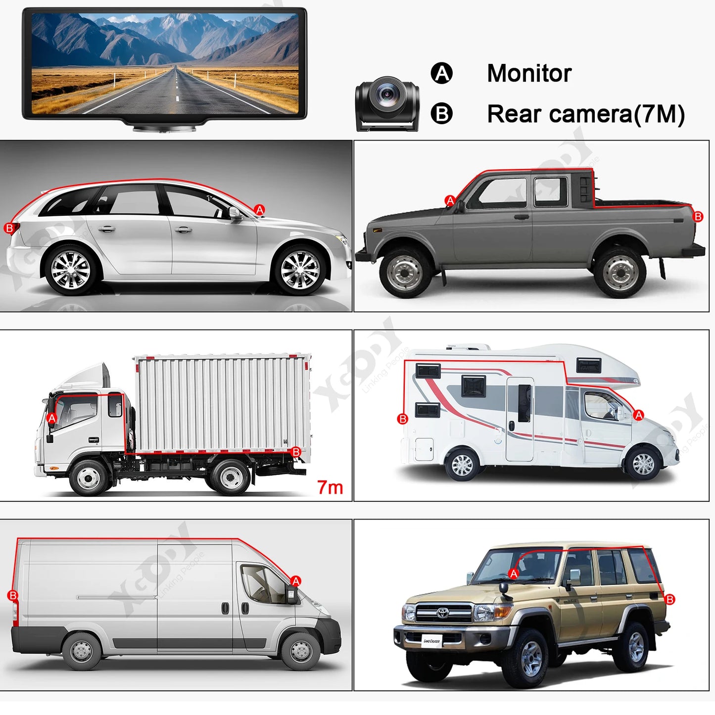 4K 1080P  10.26" Wireless Apple CarPlay Android Auto Touchscreen Car DVR Dashcam Dual Lens Video Recorder Mirror Link WIFI BT FM