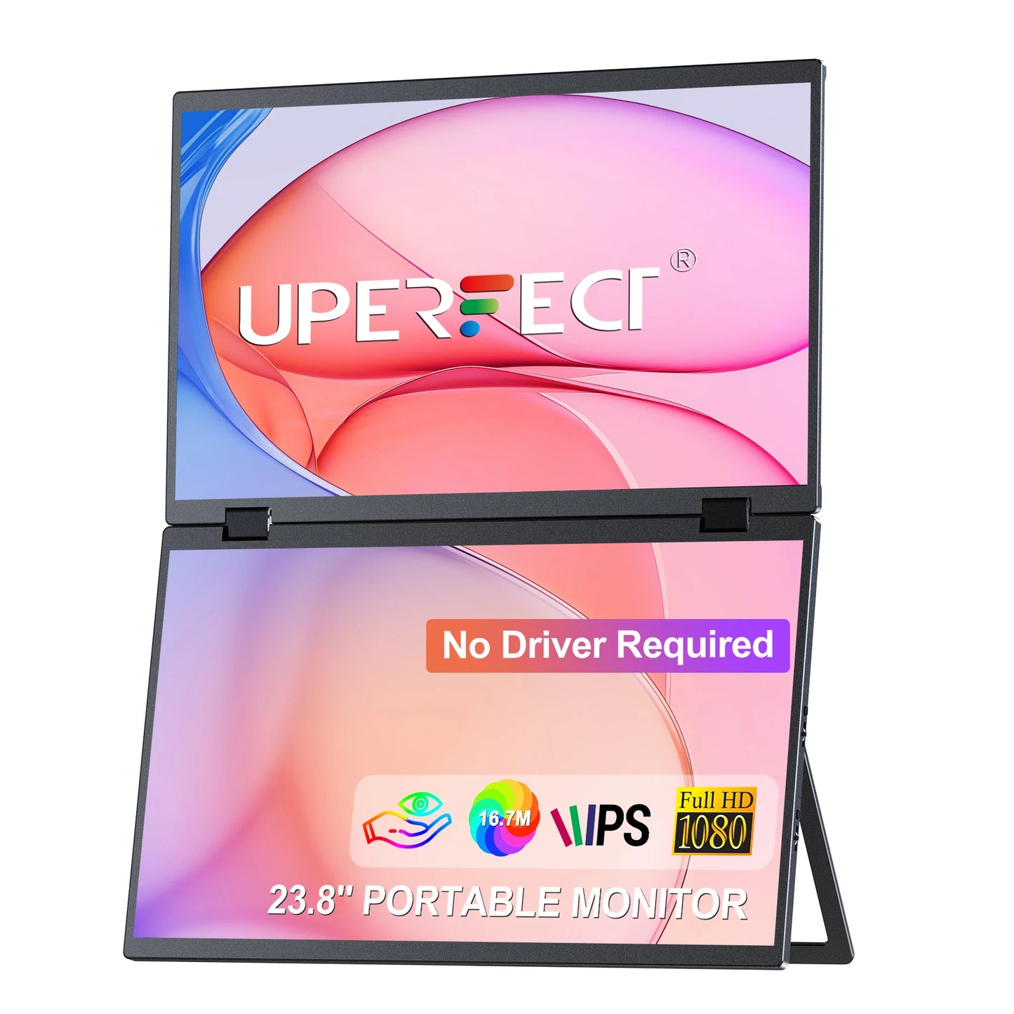 UPERFECT Triple Screen 15.6"/18.5“ Portable Foldable Monitor Dual Screen with Stand Extender 1080P FHD IPS for Laptop Windows