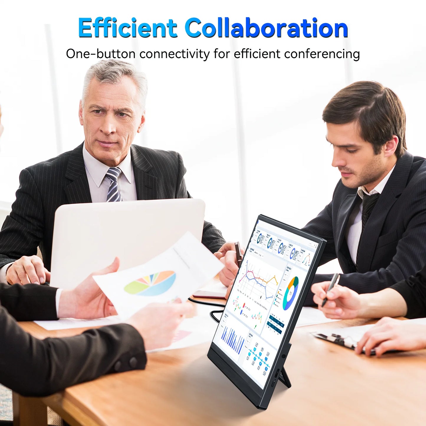 Hot sale VEOUT 15.6 inch 60HZ Portable Monitor for Laptop ,16:9 1080P Display LCD FHD External Second Computer Screen for Phone