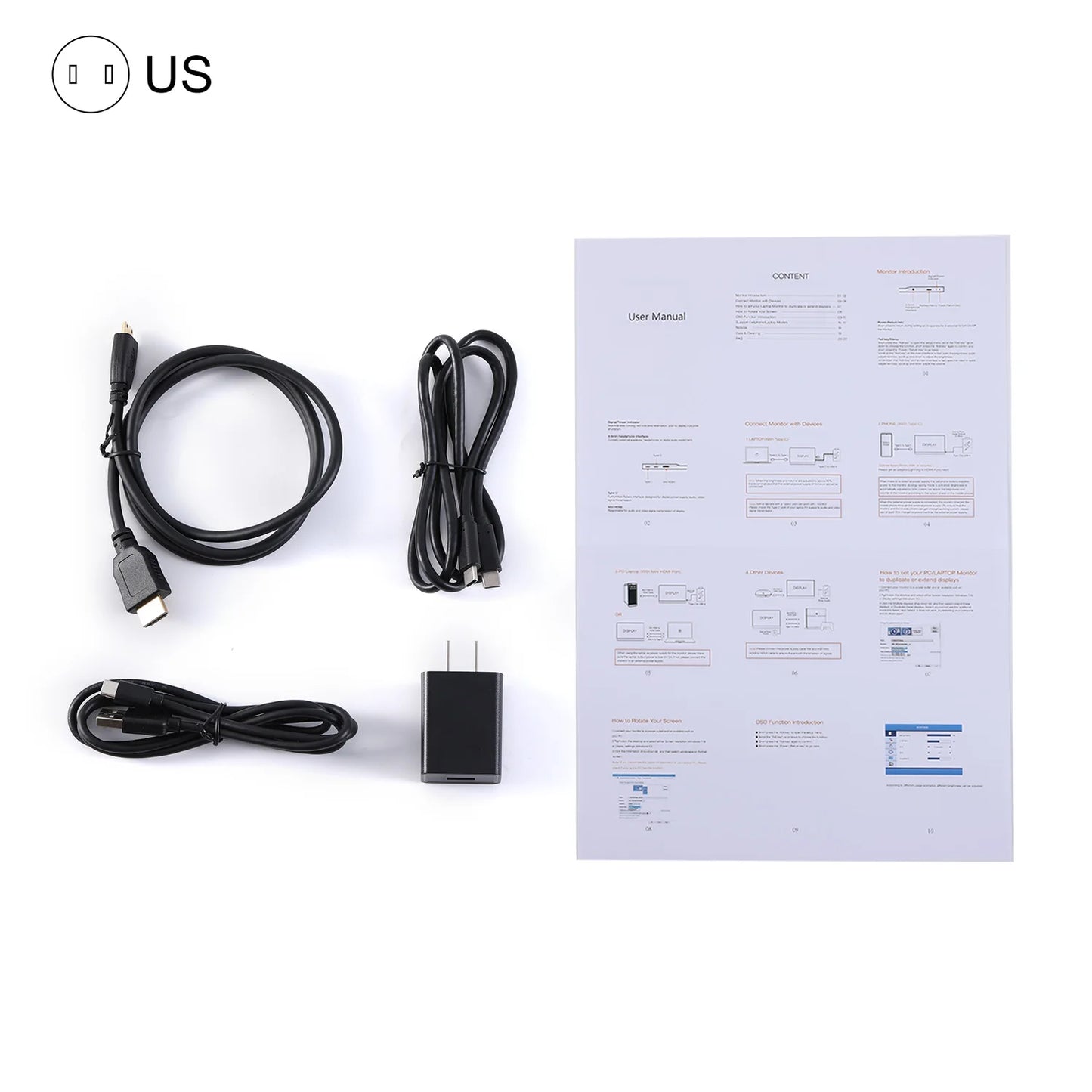 15.6 Inch Portable Monitor Dual Screen 1080P IPS External Second Screen for Mac Laptop PC Switch2 Xbox PS4/5 Xbox Ship From US