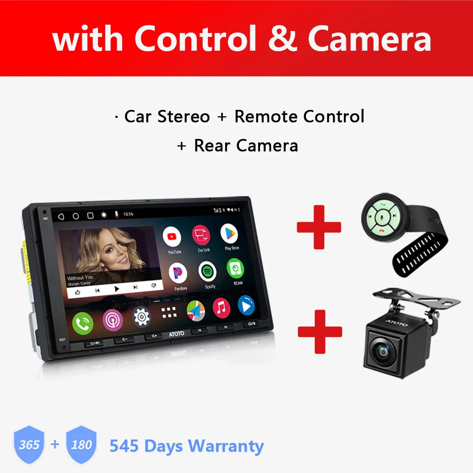 ATOTO Universal 7 inch Android Car Stereo Double 2 Din Multimedia Player Carplay Screen Android Auto 2Din Bluetooth Radio A6