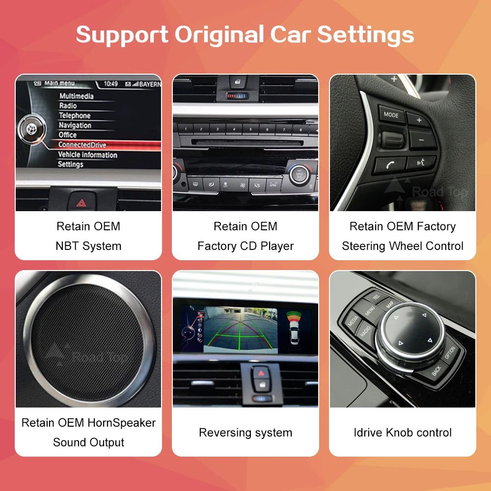 10.25'' 1920*720 Wireless Carplay Android Auto Multimedia Display For BMW 3 4 Series F30 F31 F32 F33 F34 F36 NBT Touch Screen