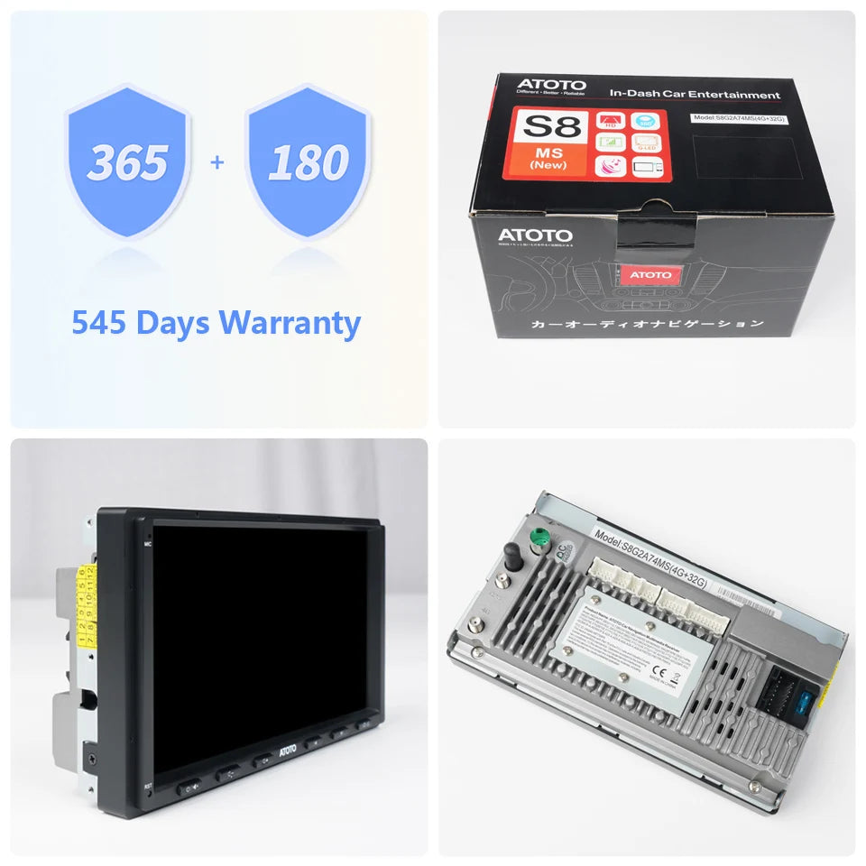 ATOTO 7 inch Double 2 Din Android Car Stereo 4G LTE WIFI GPS Bluetooth Wireless Android Auto CarPlay Screen Car Radio 2Din S8