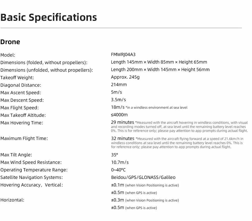 FIMI Mini 3 4K GPS drone with 3-Axis Gimbal 249g 4K/60FPS 48MP 9KM Transmission 64-Min Flight Time Super Night Video Auto Return