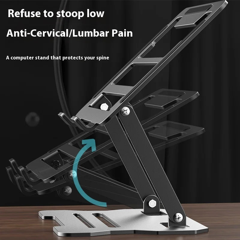 Adjustable Laptop Tablet Stand Holder Portable Anti Slip Stable Metal Bracket Universal Laptop Riser Notebook Stand for Macbook
