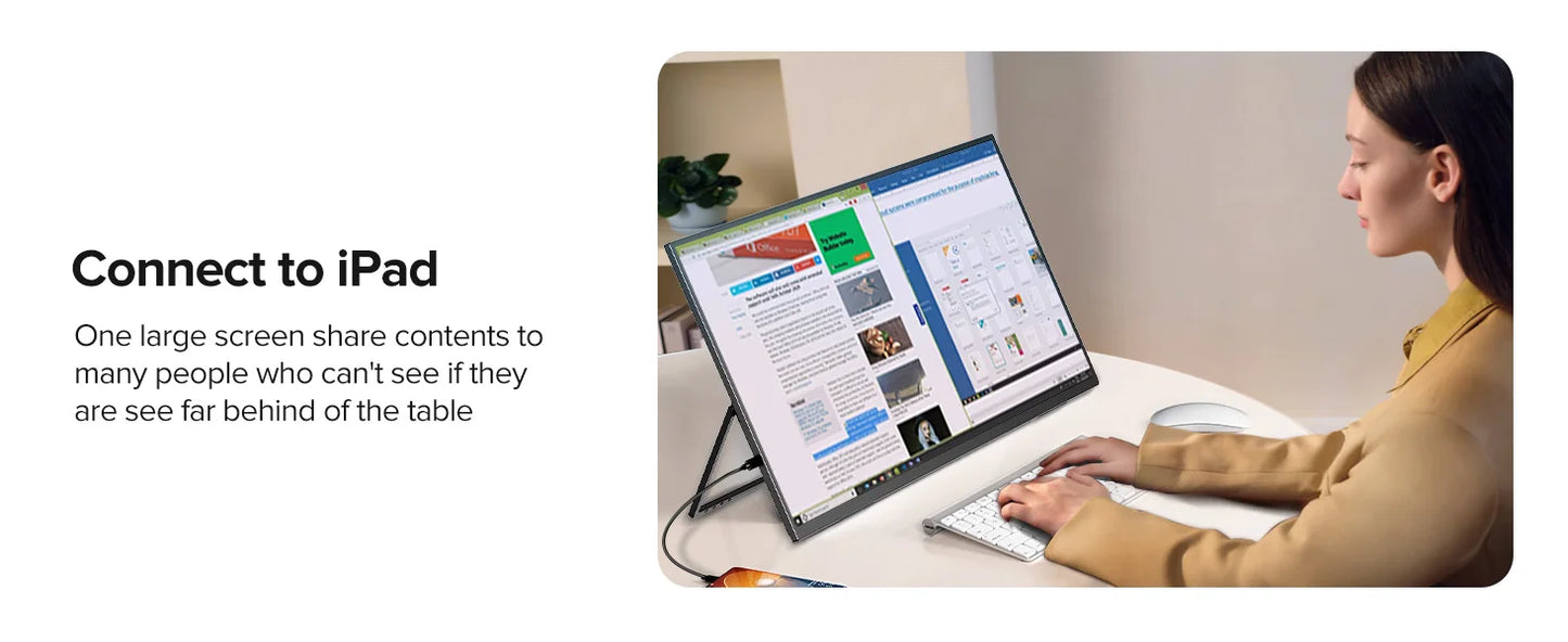 EVICIV 23.8" 120Hz Large Portable Monitor 1080P w/180° Adjustable Stand USB-C HDMI External Laptop Display for PS5/4 Desktop Mac