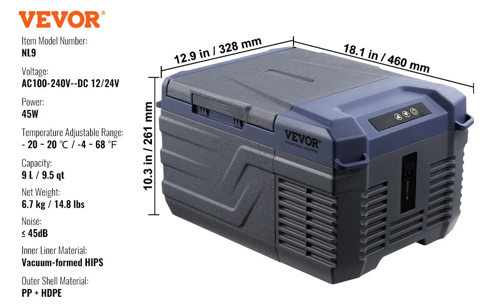 SucceBuy 8L to 75L Car Refrigerator Fridge Portable Icebox Single&Dual Zone w/Blue Tooth Temp Adjustable for Outdoor Camping RV