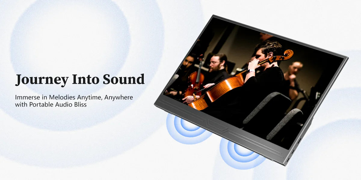 VEOUT 13.3inch Small Portable Monitor for Laptop, IPS 1080P USB HDMI Travel External Second Screen for Mac Phone PS5 Xbox Switch