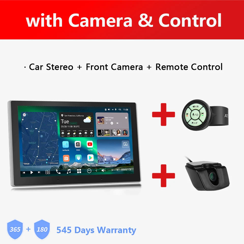 ATOTO 10 inch QLED Android Car Stereo 8G+128G Bluetooth Apple Carplay Screen Android Auto Navigation Radio Multimedia Player X10