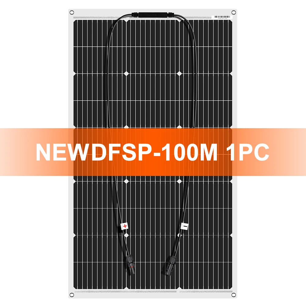 DOKIO 18V 100W/200W/400W Flexible Solar Panels Waterproof Monocrystalline Solar Panel Camping RV Home Charge 12V