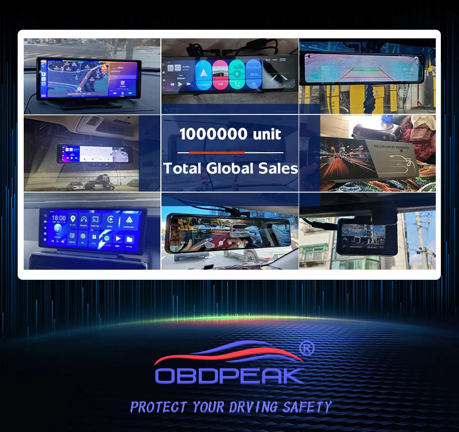 11.26 Inch 3 Camera 4K+1080P+1080P Video Recording Wifi Rearview Mirror Car DVRs Touch Screen Infrared Night Vision Car Dash Cam