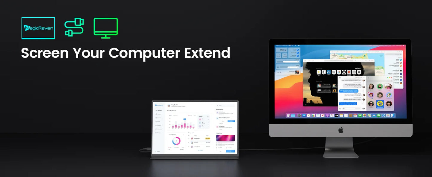 Amoudo 14.5 Inch 3840*2400P 60Hz Portable Monitor Laptop Computer Screen Dual USB C HDMI Second Screen for PS4/5 Xbox Switch PC