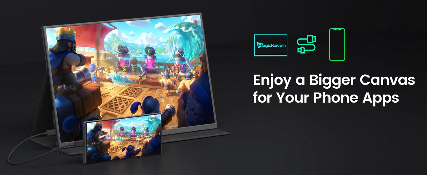 Amoudo 14.5 Inch 3840*2400P 60Hz Portable Monitor Laptop Computer Screen Dual USB C HDMI Second Screen for PS4/5 Xbox Switch PC