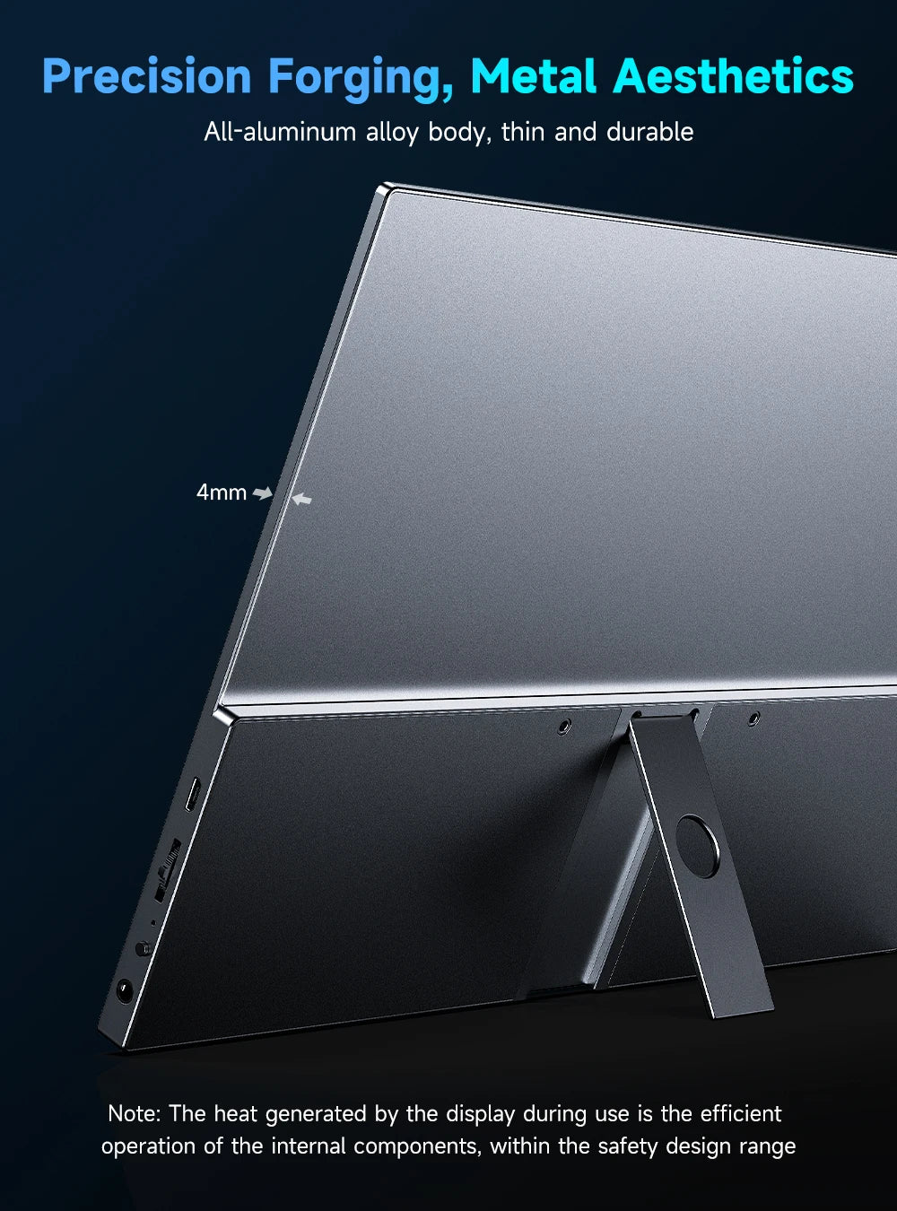 UPERFECT 4K Portable Monitor 13.4" 3840 * 2400 IPS HDMI USB C Computer Gaming Display Extenal Screen For Laptop PC Phone Switch