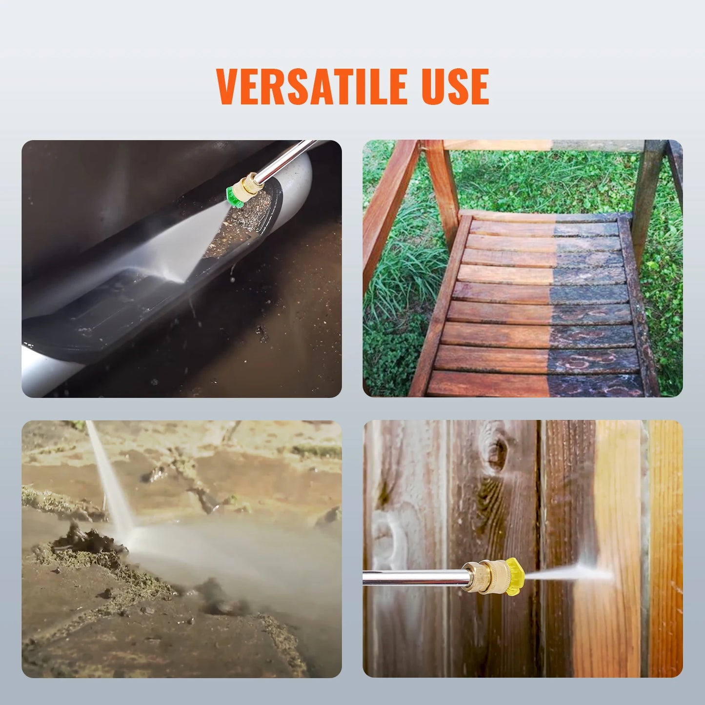 SucceBuy Gas Pressure Washer 3600 PSI 2.6 GPM Gas Powered Pressure Washer with Copper Pump Spray Gun and Extension Wand 5Nozzles