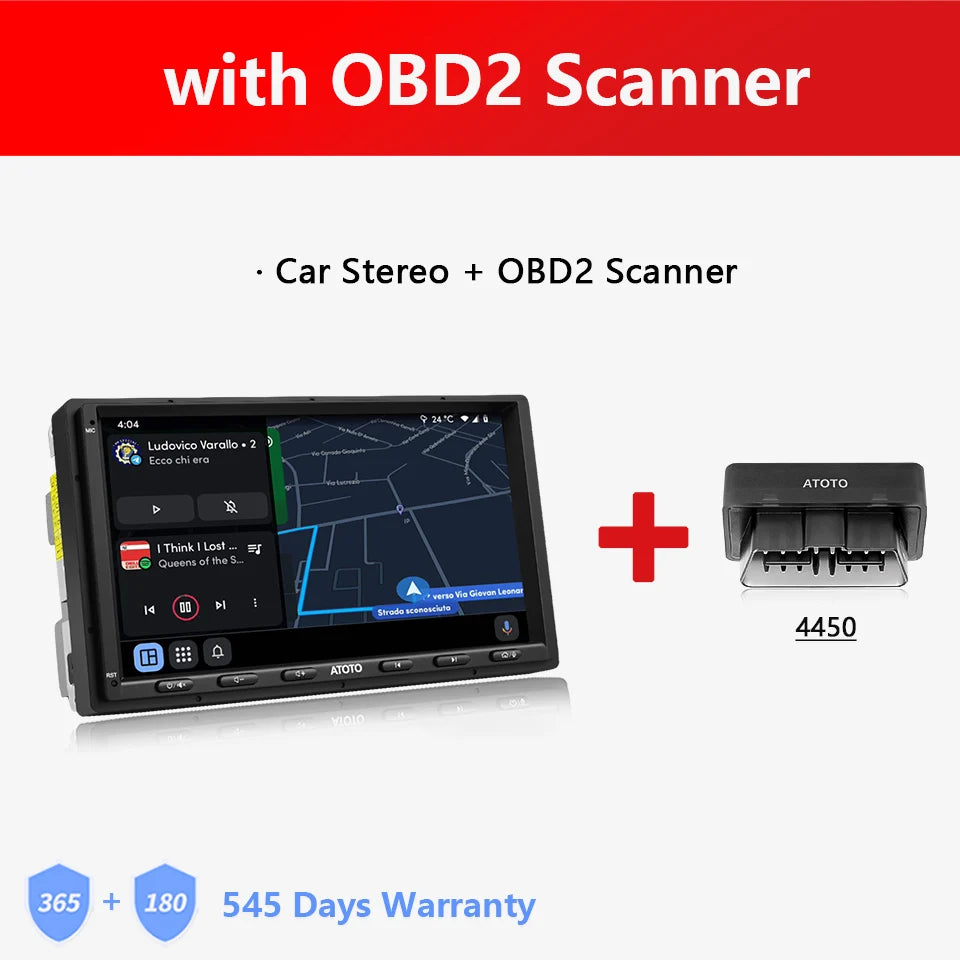 ATOTO 7 inch Double 2 Din Android Car Stereo 4G LTE WIFI GPS Bluetooth Wireless Android Auto CarPlay Screen Car Radio 2Din S8