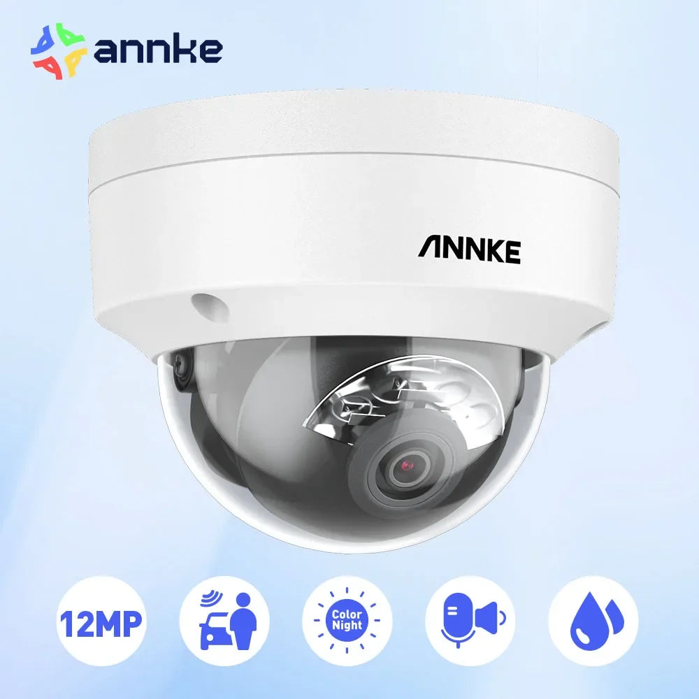 ANNKE 12MP Ultra HD PoE IP Camera Smart Dual Light Network Built-in Mic Surveillance Security Cameras Smart Advanced Detection
