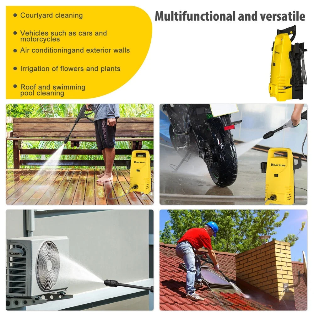 5000W Electric High Pressure Washer 350Bar/5000PSI Quick Power Jet Was with flow rate of 5L/min for Terraces,Gardens,Camping car