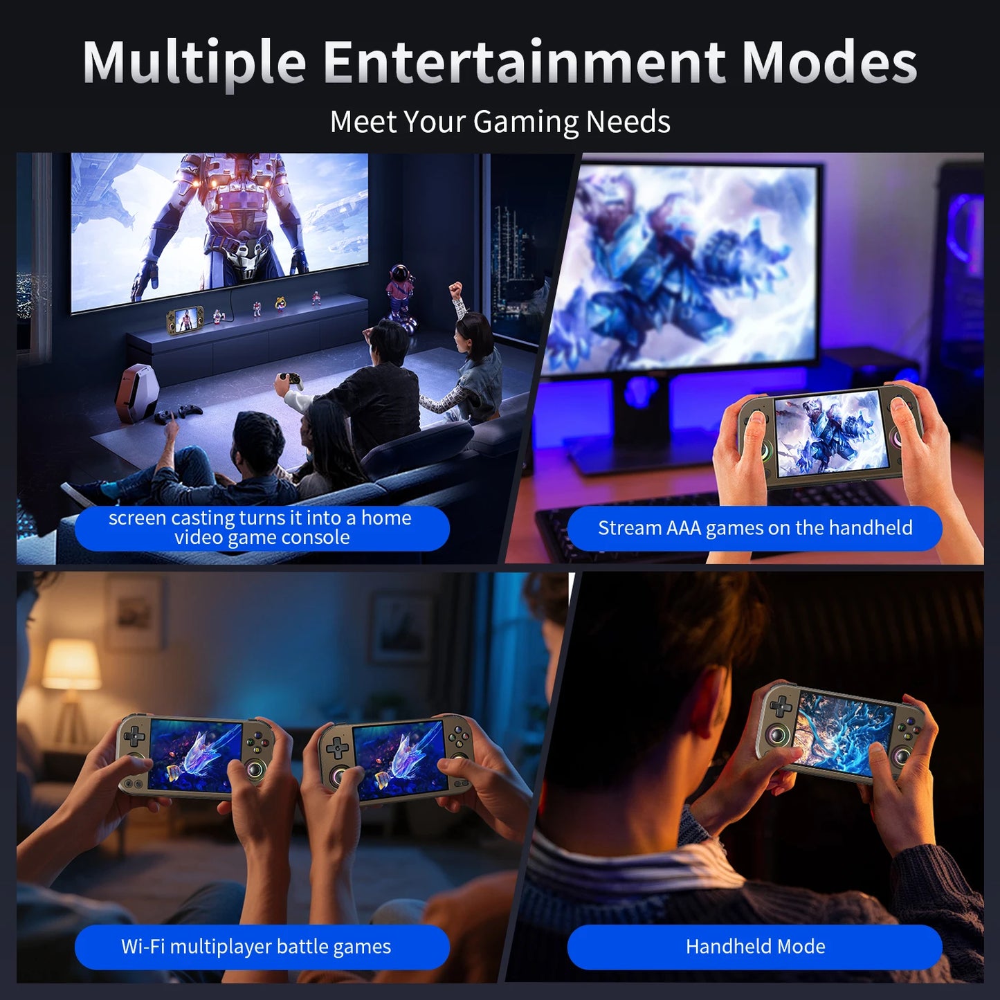 ANBERNIC RG 477M Retro Handheld Game Console Android 14 4.7 Inch LTPS In-Cell Aluminum Alloy CNC Video Gaming Player RG477M