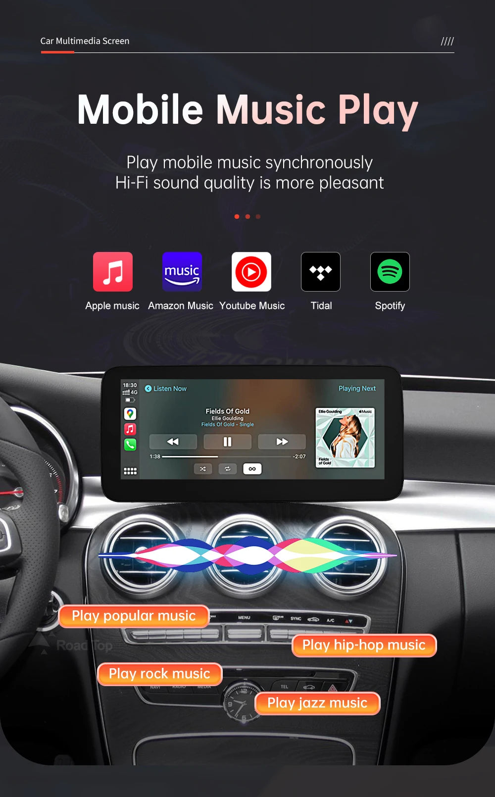 Linux Multimedia Screen Wireless CarPlay Android Auto for Mercedes-Benz W205 W176 GLC A C V Class W447 CLA GLA 2015-2018 NTG5.0