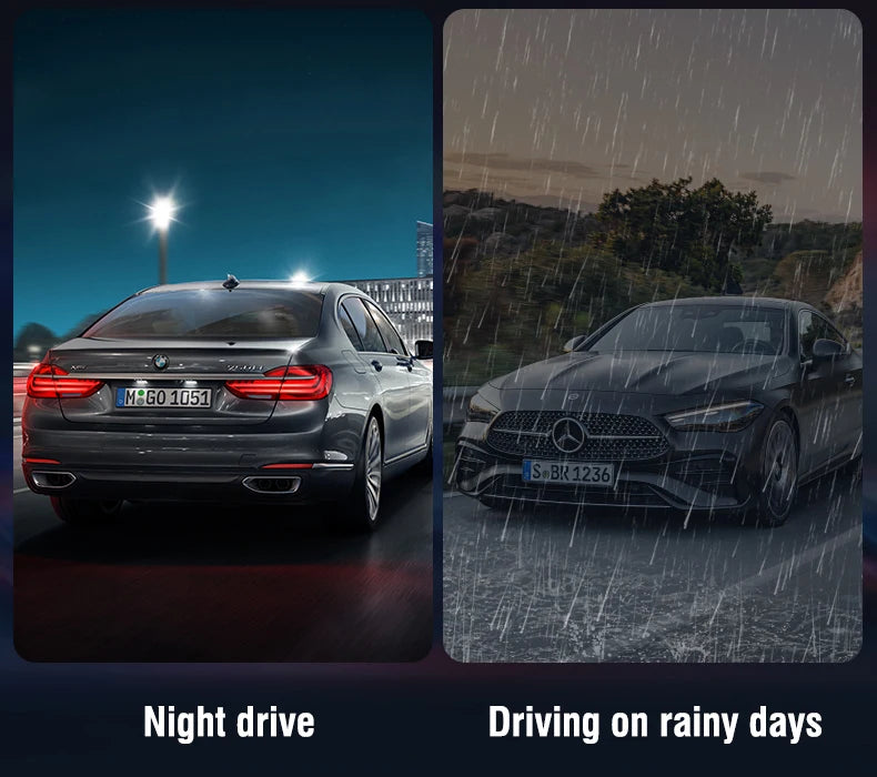 QOZ 4K WIFI Dash Cam Front Camera Dual Lens Dashcam Car DVR Video Recorder with GPS Night Vision 24H Parking for Car